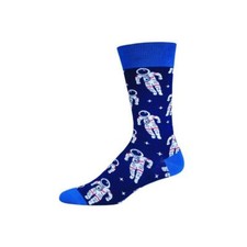 Socksmith Mens Socks Novelty Funny Astronaut Crew 1 Pair Blue UK 6.5-12