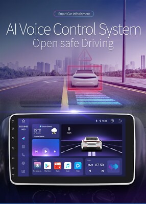Carplay 6+64GB Android 12 Car Stereo 1 DIN GPS SAT NAV DAB+ USB Android AUTO 8-Core