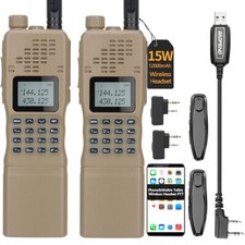 2X BAOFENG AR152 15W WALKIE TALKIE LONG RANGE DUAL BAND U/VHF TWO WAY RADIO KIT