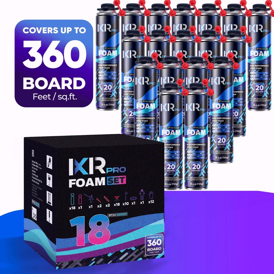 Spray Foam Insulation Kit (18 PK Kit-25.4oz) Expanding Foam Sealant Closed Cell - Image 4 of 4