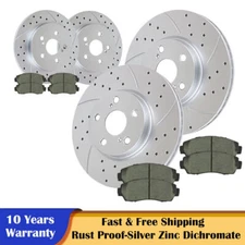 Front Rear Brake Discs Rotors and Ceramic Pads for Toyota Corolla MATRIX Kits