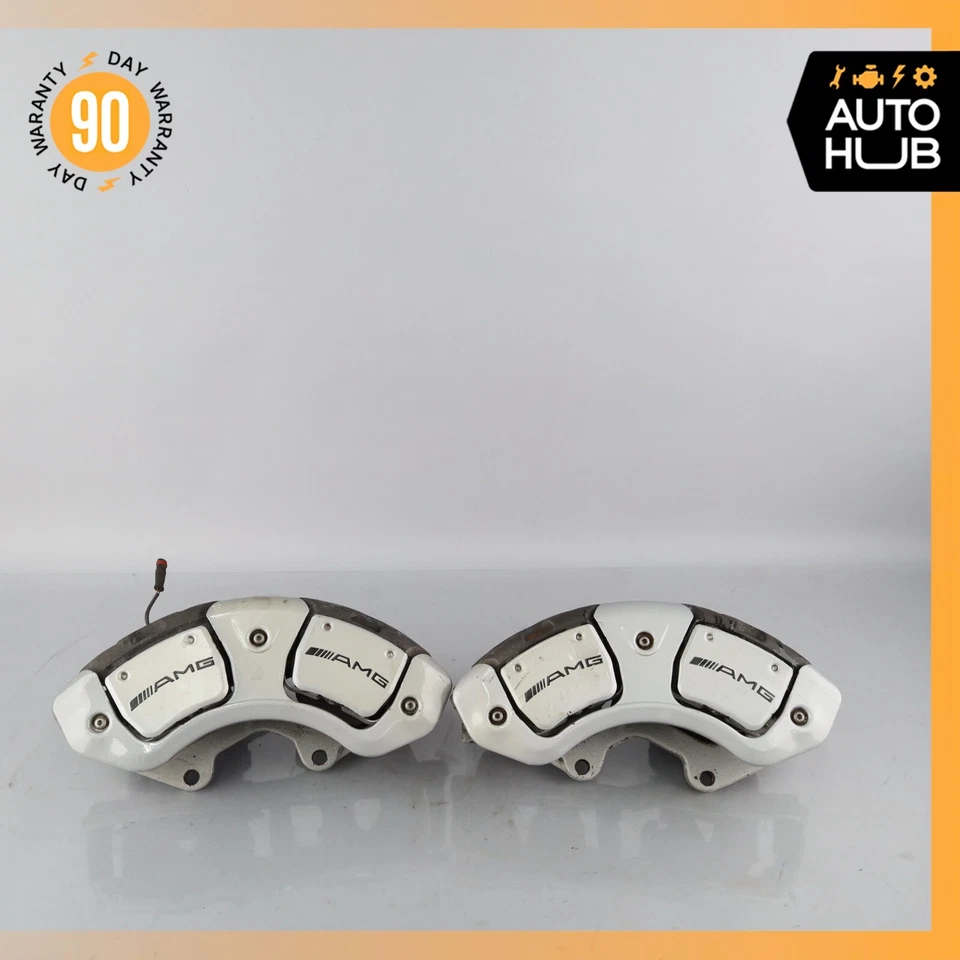 08-14 Juego de 2 pinzas de freno delanteras izquierda y derecha Mercedes W221 S63 CL63 AMG OEM Foto 2 de 4