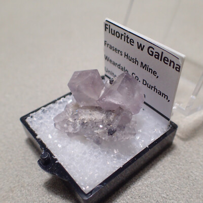 Fluorite w. Galena, Fraser Hush Mine, Weardale, County Durham, United Kingdom