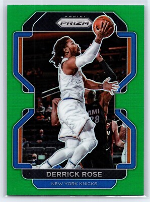 2021-22 Panini Prizm - #82 Derrick Rose Green Prizm