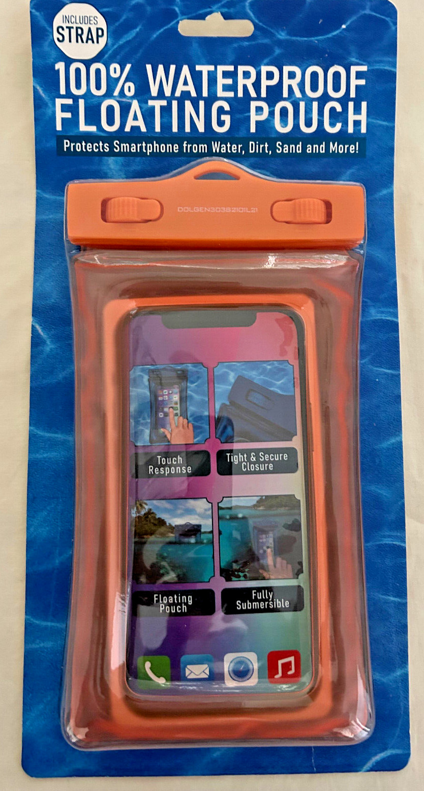 NWT Lot of 3 - 100% Waterproof Floating Pouch Protects Smartphone with Strap