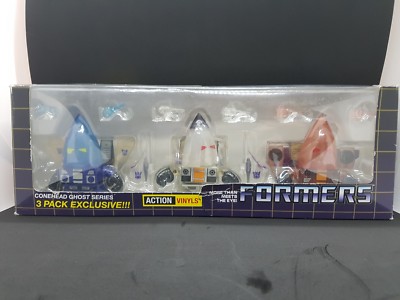 Transformers Action Vinyls Conehead Ghost Seekers Serie 3er Pack Figuren SDCC 