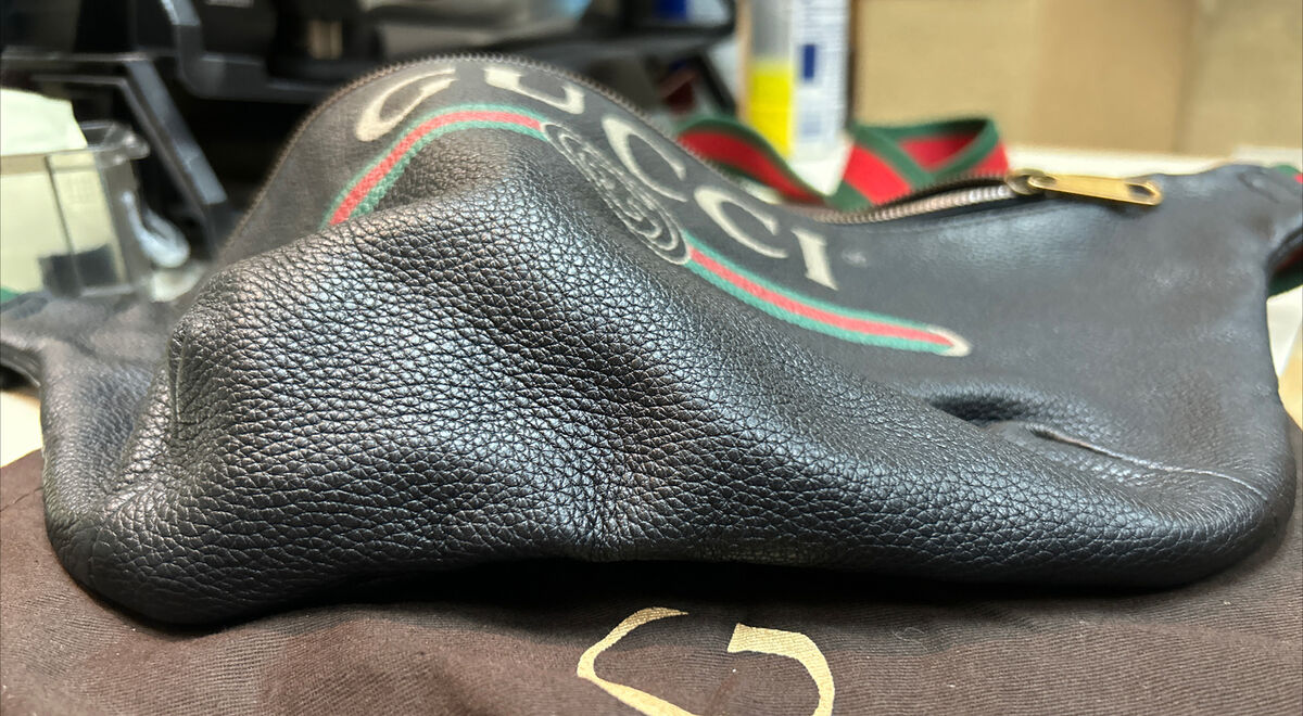 Gucci Logo Black Grained Leather Fanny Belt Bag 530412 | eBay Gucci Logo Black Grained Leather Fanny Belt Bag 530412 | eBay