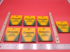 Lot Of 7 Packs of Vintage Crayola 52-0080 Large Crayons 1994 Made in USA 1177