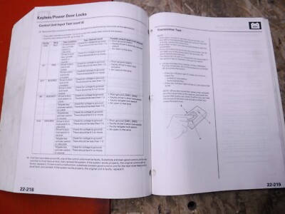 1999 HONDA ODYSSEY ORIGINAL FACTORY SERVICE MANUAL SHOP | eBay