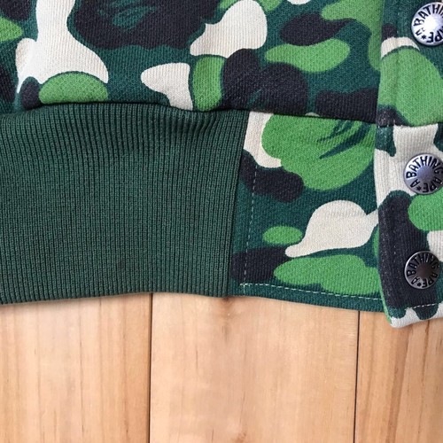 BAPE ABC camo green varsity jacket bomber A Bathing Ape Size L used 2503SM - Picture 5 of 10