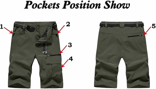 Pantalones Cortos de Carga Para Hombre Pantalones Cortos Tácticos de Senderismo Secado Rápido Informales Pantalones de Trabajo al Aire Libre - Imagen 15 de 48