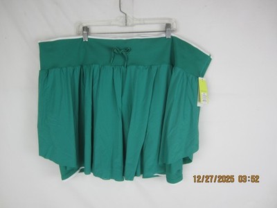 Women's All In Motion Plus Size Mid Rise Active Knit  Skort Green  4X