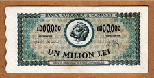 Banknote Romania 1000000 lei 1947 , P 60   , see scan.