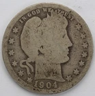 1904 O  Barber Quarter