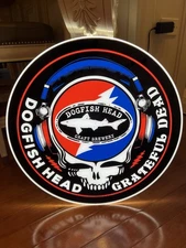 NEW in box Dogfish Head Craft Brewery Grateful Dead LED Beer Bar Sign Light