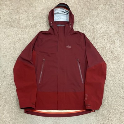REI Co-Op Talusphere GoreTex Rain Jacket Mens Medium Red Waterproof Outdoor
