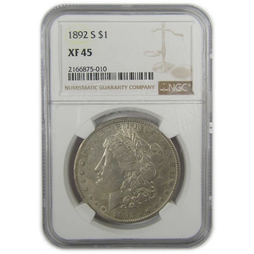 1892 S Morgan Dollar XF 45 NGC Silver $1 Coin SKU:I19671