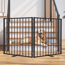 Extra Wide Dog Gate,Free Standing Dog Fence with Door, Up to 52 Inch Wide Pet...