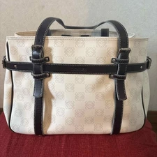 LOEWE Mini Boston Bag Leather Gold Anagram Tassel Fringe Designer from Japan