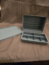 3 Pc Blue Tupperware Tuppercraft Stow n' Go Organizer Lid 1579-6 Base EUC