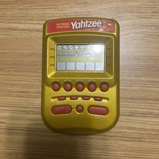 2002 Hasbro Yahtzee Electronic Handheld Game Gold Edition Tested Working