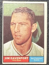 1961 TOPPS JIM DAVENPORT (SAN FRANCISCO GIANTS) #55 VG OC