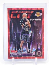 LEBRON JAMES 2023-24 HOOPS PREMIUM RED SEISMIC CITY EDITION #15 LAKERS Q5537