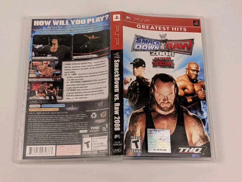 WWE SmackDown vs. Raw 2008 con ECW (Sony PSP, 2008)➡️CIB completo - probado Foto 4 de 4