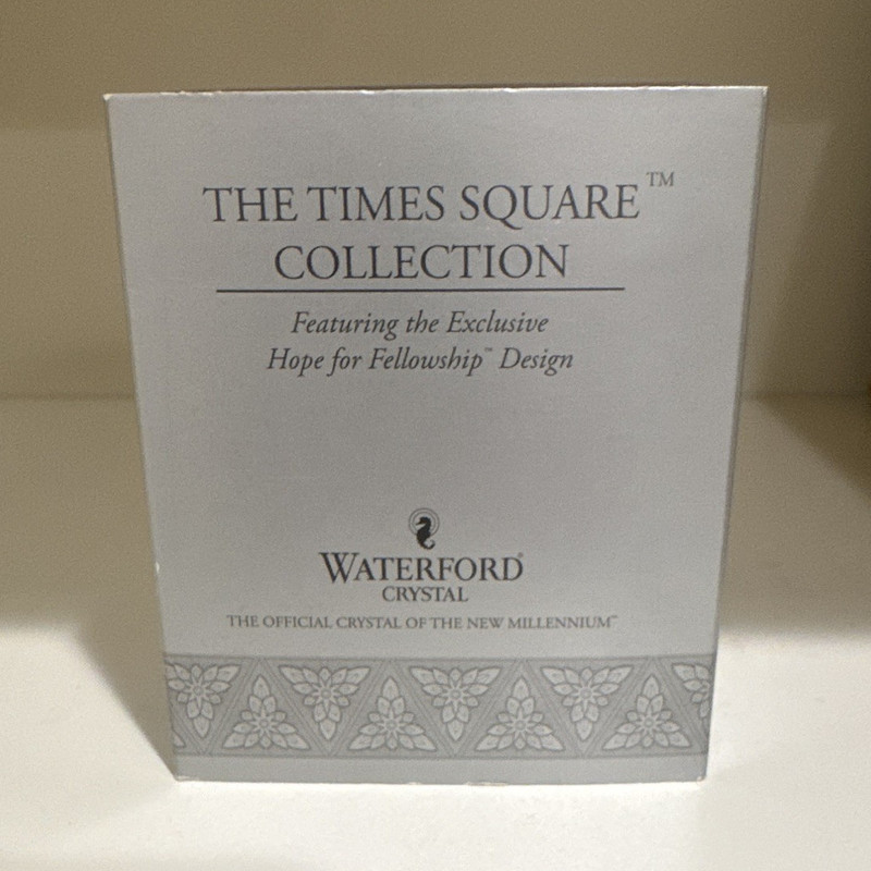Waterford Times Square Collection 2006 Clear Crystal Hanging Ornament, Christmas