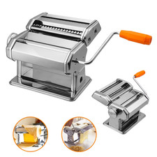 Machine à Pâtes Manuelle Spaghettis Lasagne Rouleau Inox Maison Réglable