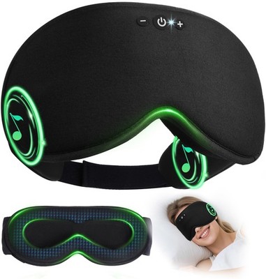 LC-dolida Bamboo Cotton Weighted Bluetooth Sleep Masks, 3D Weighted Sleep Mas...