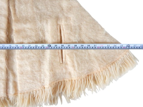 1970s Andrew Stewart Scotland Women's New Vintage White Mohair Wool Shawl Medium - Picture 4 of 6