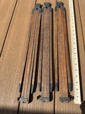 Antique Wooden Brass 3 Legs Only Tripod For Camera Or Transit Stand Vintage