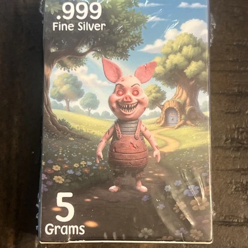 Pan Silver Co Piglet 5 Gram .999 Fine Silver Winnie the Pooh Series SEALED