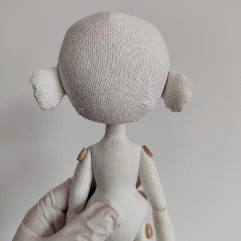 Whispering Doll 30cm 12” DIY Button Eye Handmade Base Doll Body Craft Toy - Image 2 of 3