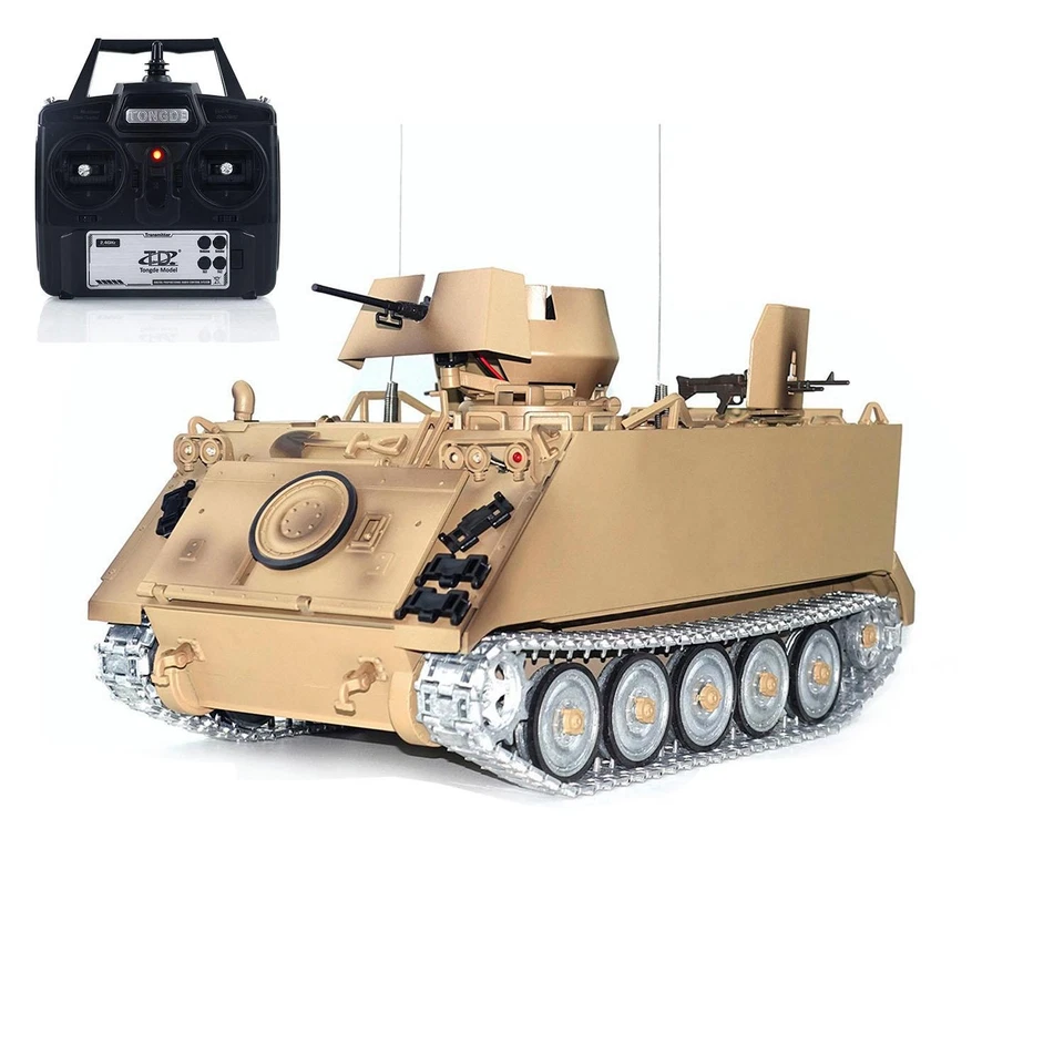 TD 1/16 Military RC Tank M113A1 360Rotation Infrared Metal Wheels Gearbox Smoke - Image 3 of 4