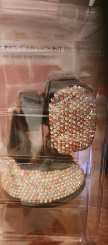 BLING CAR PHONE MOUNT, ADJUSTABLE, PINK/SILVER RHINESTONES - Photo 3 sur 6