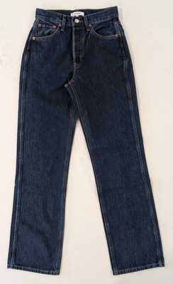RE/DONE 90s High Rise Loose Jeans Heritage Rinse Blue Denim Size 24 NWT $275