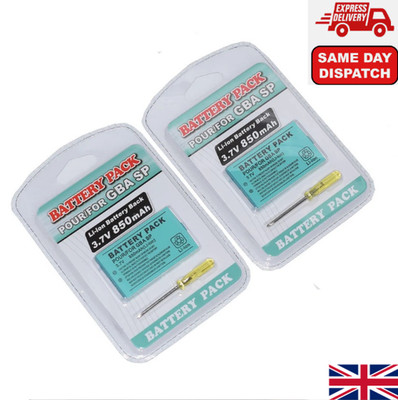 2er Pack Akku für Nintendo Gameboy Advance SP GBA AGS-101 850mAh + WERKZEUGE