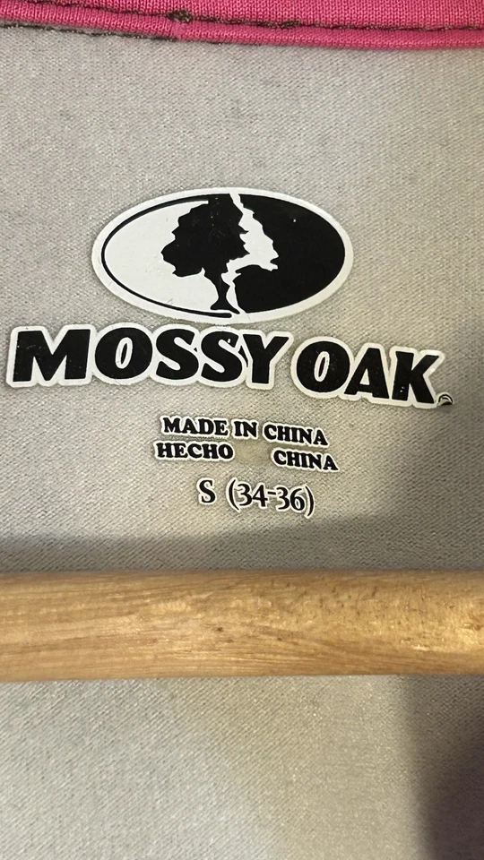 Mossy Oak Mujer Rosa Camuflaje Pull Over Talla Pequeña (34-36) Cremallera Completa Exterior Foto 3 de 4