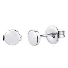 Titanium Earrings Tiny Dot Circle Stud Earrings, Hypoallergenic for Sensitive Ea