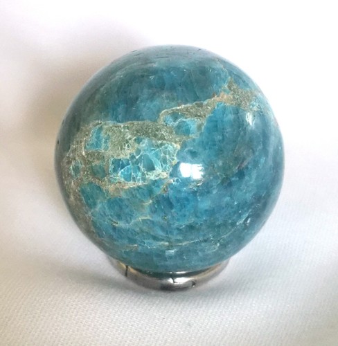 Apatit Kugel, Edelstein – 41 mm – Petrol – Handschmeichler – Jumbo –