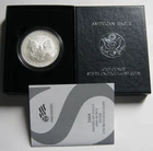 2008-W Rev. of 2007 BURNISHED AMERICAN SILVER EAGLE COIN ~w/U.S. Mint Box & COA~