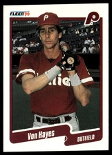 1990 Fleer Von Hayes Philadelphia Phillies #559