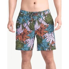 SAXX Men Green Pink Betawave 2N1 Ballpark Pouch Beach Summer Swim Trunks Size 36