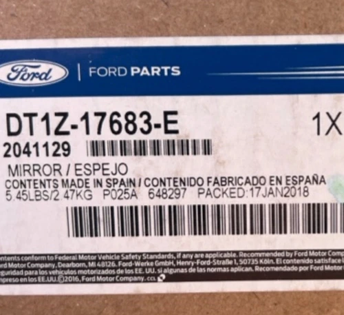 Genuine Ford Mirror Assembly - Rear View Outer DT1Z-17683-E In Original Box