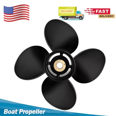 13 x 19 Boat Propeller for Mercury Engines 40-140HP 15 Spline Tooth 4 Blades,RH