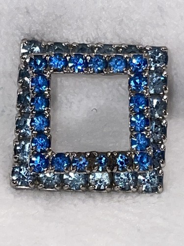 Vintage Art Deco Brooch Pin Asymmetrical Geometric Square Rhinestone Beauty