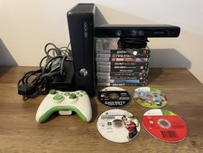 Microsoft Xbox 360 S 250GB Bundle 14 Games 1 Controller Kinect Camera Tested