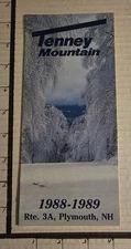 1988/89 TENNEY MT SKI AREA BROCHURE W/ TRAIL MAP INSIDE. MINT